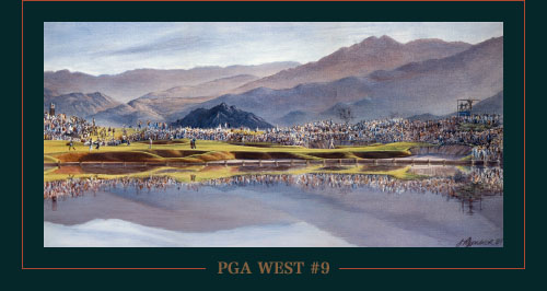 PGA West #9 painting by Jim Fitzpatrick